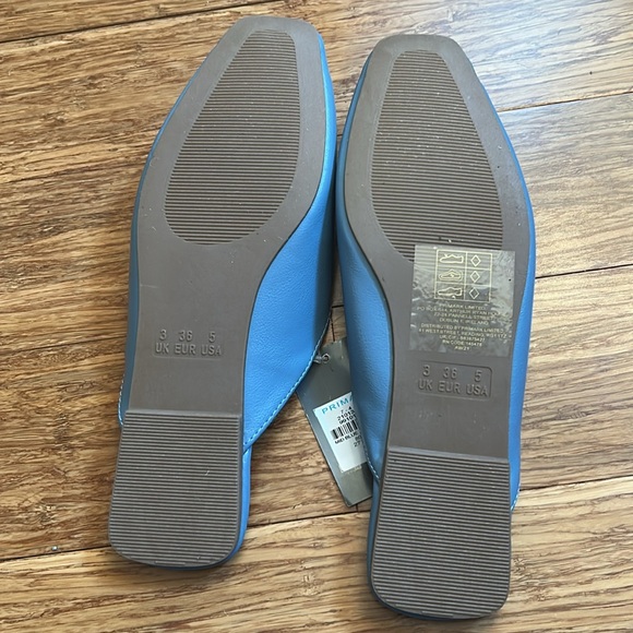 Primark Blue Mules with Gold Braids - Picture 4 of 4